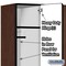 Salsbury Industries 1 Tier Designer Locker, 54"Wx76"Hx21"D, 3 Door, Mahogany 18-21361MAH - alternate 7
